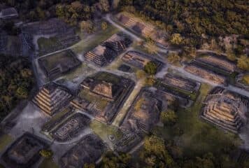 Vista de las pirámides más importantes de México